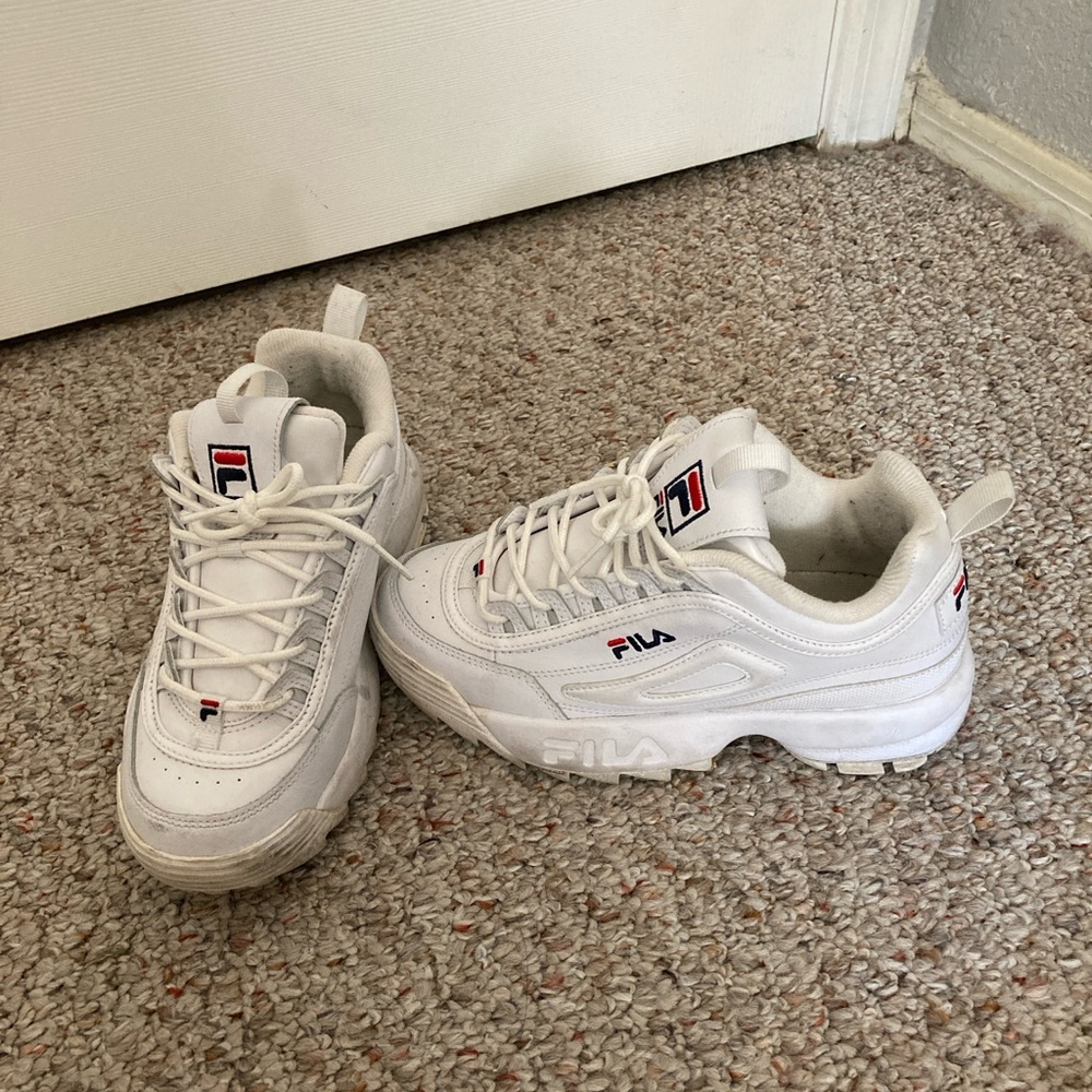 Fila White Sneakers with Logo